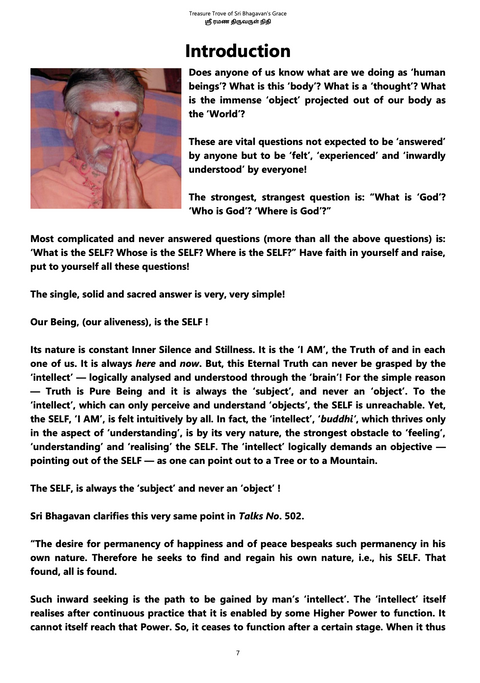 eBook - Treasure Trove of Sri Bhagavan's Grace