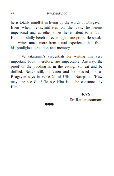Swātmasukhi (Bliss of the Self) - A commentary on  Bhagavan Sri Ramana Maharshi's Uḷḷadu Nārpadu (Forty Verses on Reality)
